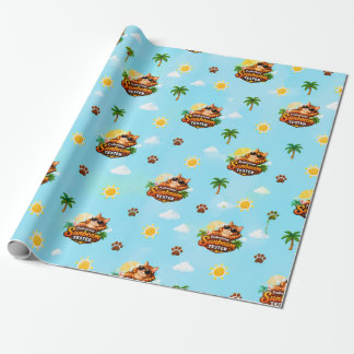 Funny Cat Summer Gift Wrapping Paper