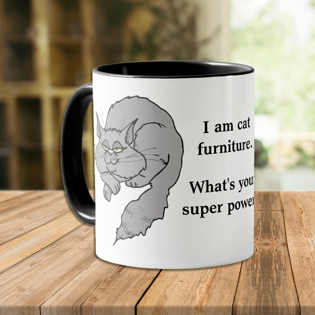 Funny Cat Super Power Mug (Creator Uploaded)