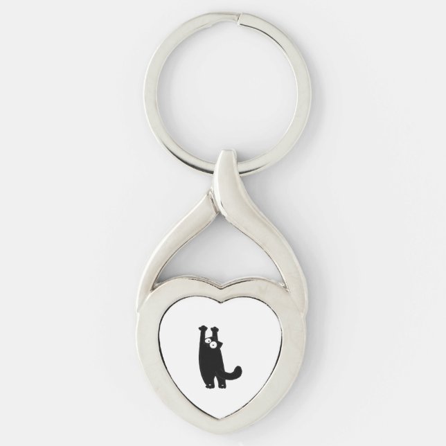 funny cat t key ring (Front)