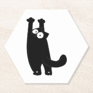 funny cat t paper coaster