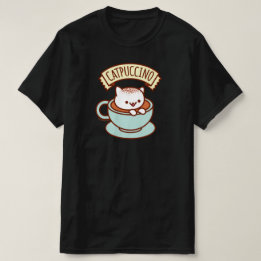 Funny Cat T-Shirt - "CATPUCCINO"