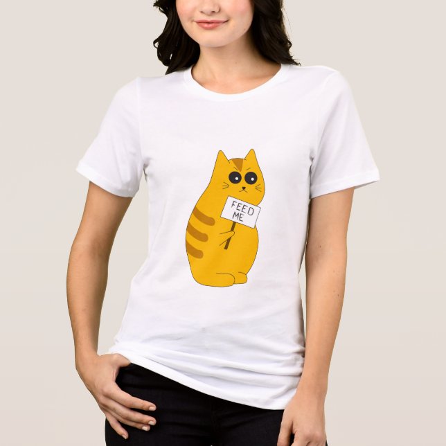 Funny Cat t-Shirt, Hangry Cat Top (Front)