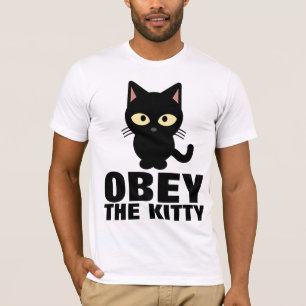 FUNNY CAT T-shirts, OBEY THE KITTY T-Shirt