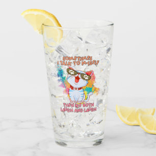 Funny Cat Talking to Itself –Cute and Humourous Ca Glass