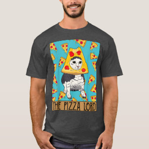 Funny Cat The Pizza Lord Tarot Card Meme Halloween T-Shirt