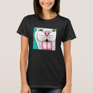 Funny Cat Tongue Out Close Up Cute Kitty Face T-Shirt