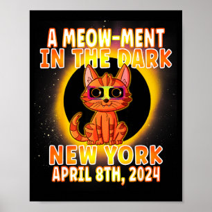 Funny Cat Total Solar Eclipse Pun Poster