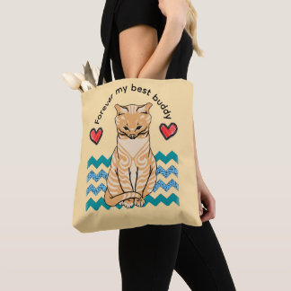 funny cat tote bag
