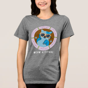 funny cat Tri-Blend shirt