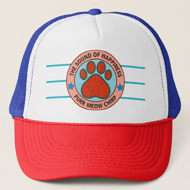 funny cat trucker hat (Front)