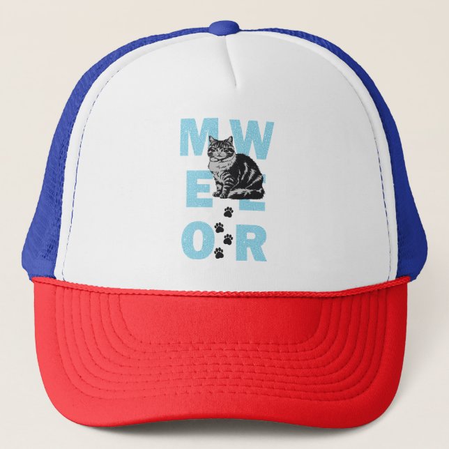 funny cat trucker hat (Front)