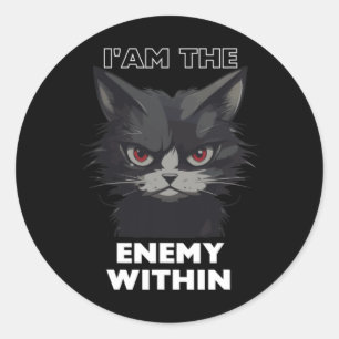 Funny Cat Trump By Funny Vote For Trump Cats 2024 Classic Round Sticker