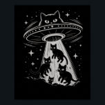 Funny Cat Ufo Spaceship Alien Galaxy Aesthetic  Poster<br><div class="desc">Funny Cat Ufo Spaceship Alien Galaxy Aesthetic</div>