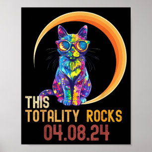 Funny Cat Usa Solar Eclipse Totality Poster