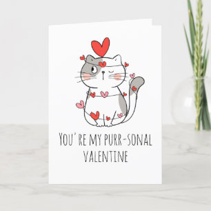 funny cat valentine cards