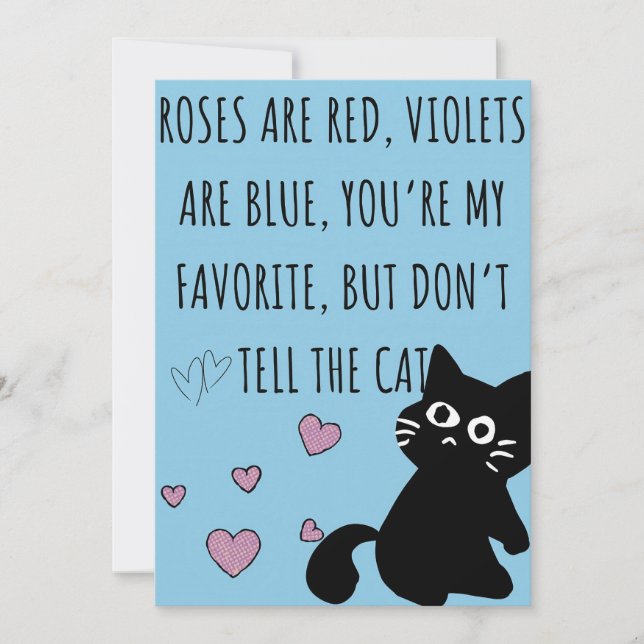 Funny Cat valentine's day cards (Front)