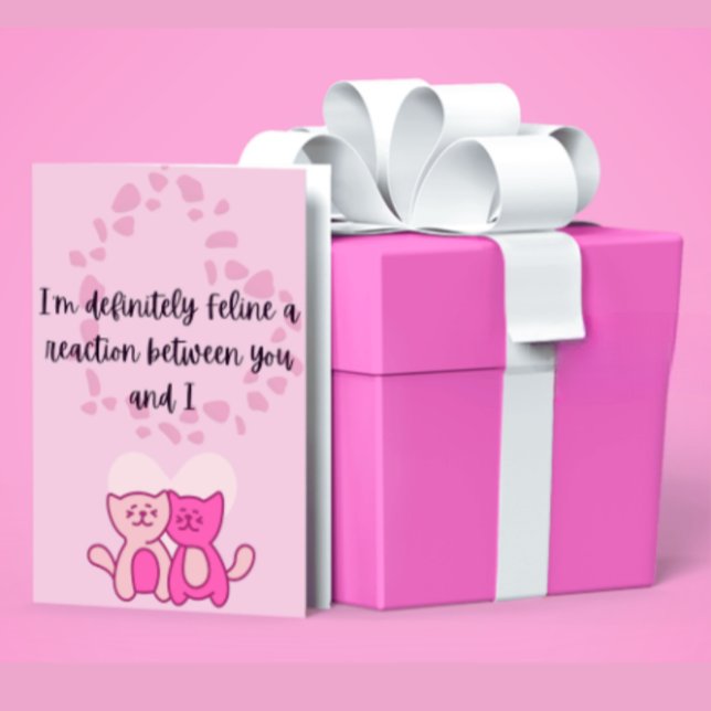  Funny Cat Valentine's Day Folded Holiday Card  (Creator Uploaded)