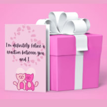  Funny Cat Valentine's Day Folded Holiday Card 