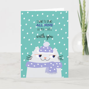 Funny Cat Valentine's Day Holiday Card