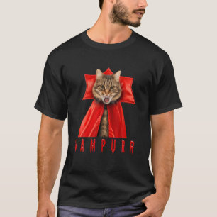 Funny Cat Vampurr Halloween T-Shirt