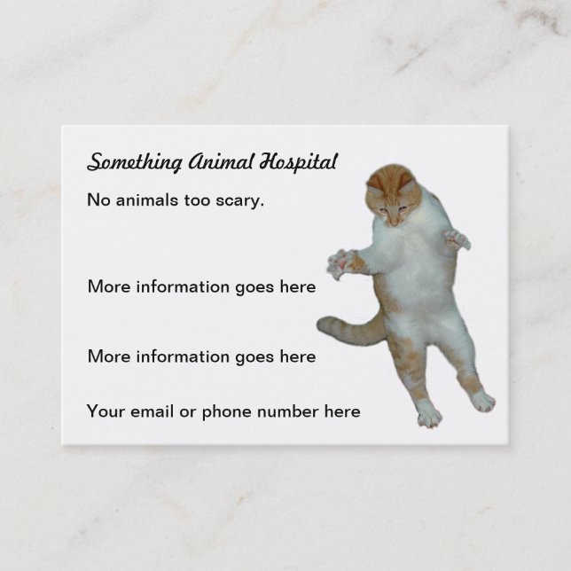 Funny cat Vet veterinarian Business Cards (Front)