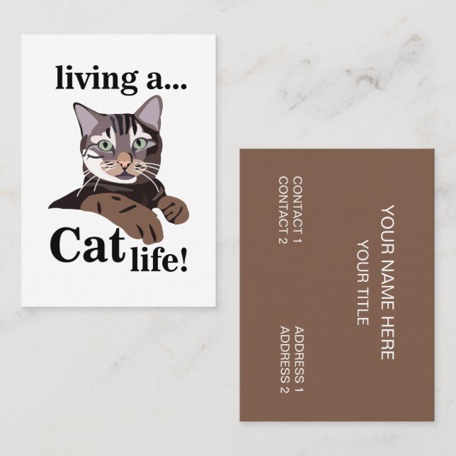 Funny Cat Veterinarian Pet Business Card (Front/Back)