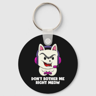 Funny Cat Video Game Right Meow Gamer Boys 1  Key Ring