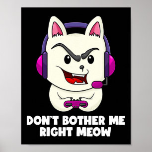 Funny Cat Video Game Right Meow Gamer Boys 1  Poster