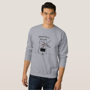 Funny Cat Violin Player Violinist Musician Sweatshirt