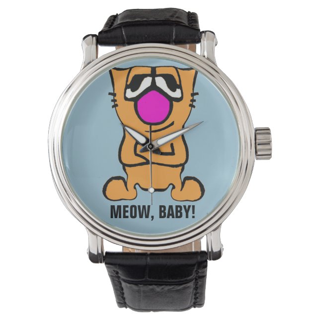 Funny Cat Watches, Gibby Cat Watch (Front)