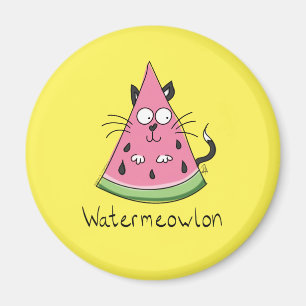 Funny Cat Watermelon Cute Kids Magnet