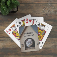 Funny Cat Wearing Glasses It's Meow or Never Quote