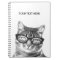 Funny cat wearing glasses photo notebook design