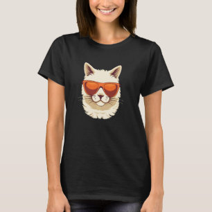 Funny Cat wearing Orange shades, Cat Lover T-Shirt