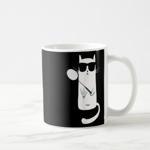 Funny Cat Wearing Sungles Playing Badminton Coffee Mug