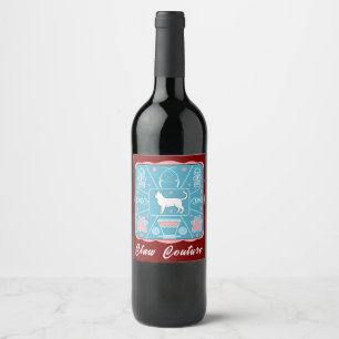 funny cat wine label