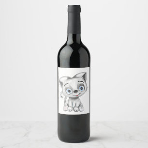 Funny Cat Wine Label – Cute Personalised Gift 