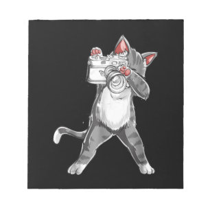 Funny Cat With A Camera Photography Notepad