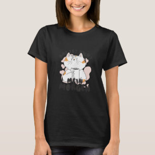 Funny Cat with Coffee Mug Good Morning T-Shirt