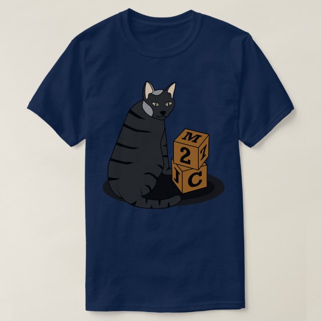 Funny cat with cubes T-Shirt (Design Front)
