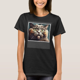 Funny Cat with puffy Face, Cat Lover T-Shirt