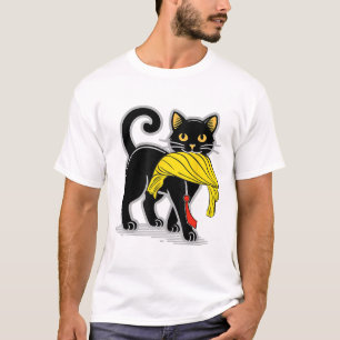 Funny Cat With Trump Hair Us Flag Vote Kamala Harr T-Shirt