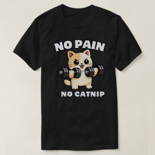 Funny Cat Workout Motivation Illustration T-Shirt