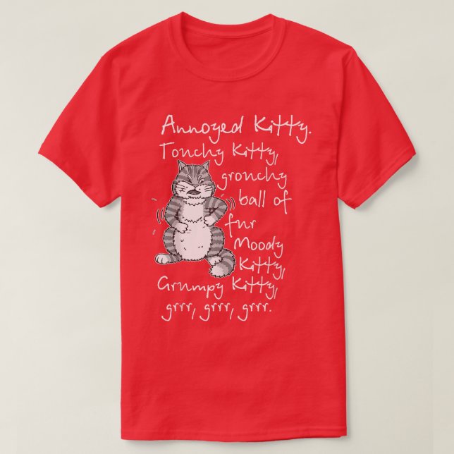 Funny Cat  Yarn  String Theory  T-Shirt (Design Front)