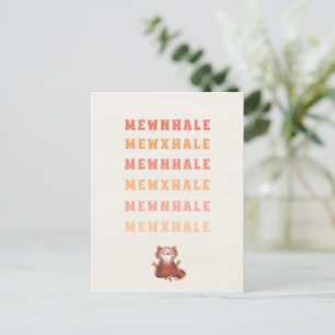 Funny Cat Yoga Meditation Inhale Exhale Jokes Heal Postcard
