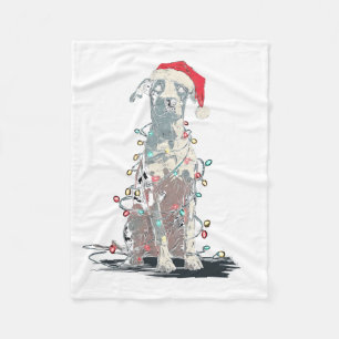 Funny Catahoula Leopard Dog Christmas Graphics Lig Fleece Blanket