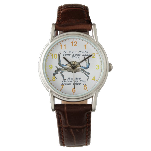 Funny Catching Crabs, Ladies Wristwatch (Front)