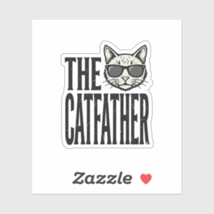 Funny Catfather Vintage Cat Quote Graphic Shirt_1