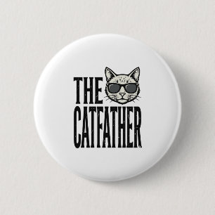Funny Catfather Vintage Cat Quote Graphic Shirt_1 6 Cm Round Badge