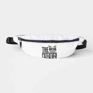 Funny Catfather Vintage Cat Quote Graphic Shirt_1 Bum Bags